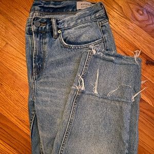All Saints blue denim boyfriend jeans, size 30— good condition!